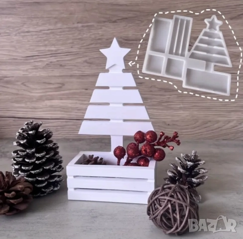 Молд кашпа сандъче с елха 21/19 см