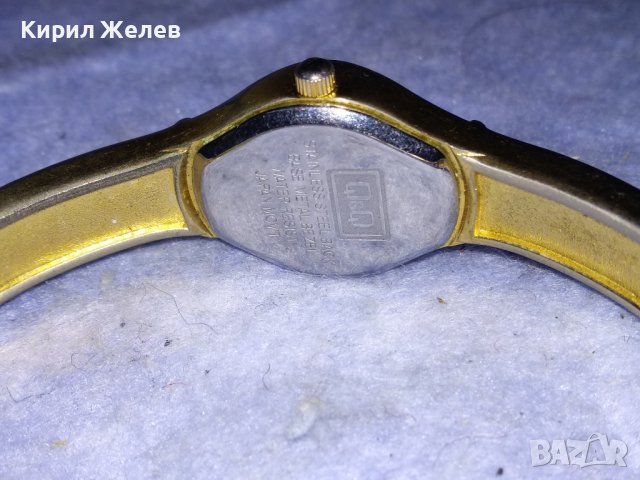 Q&Q QUARTZ СТИЛЕН МОДЕН МАРКОВ ЯПОНСКИ ДАМСКИ ЗЛАТИСТ ЧАСОВНИК Тип ГРИВНА Кю и Кю 36576, снимка 8 - Дамски - 39894441