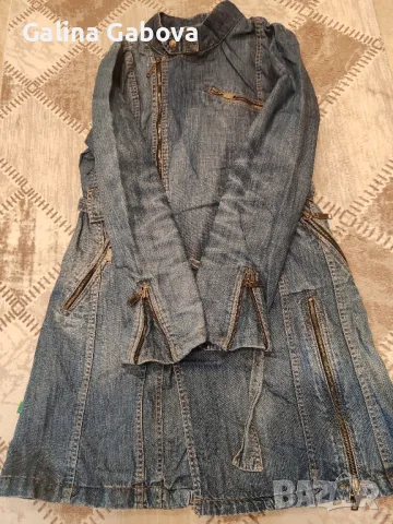 Дънково манто, снимка 3 - Палта, манта - 47405035