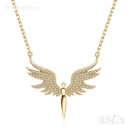 Стилно и нежно колие – АНГЕЛСКИ КРИЛА, снимка 12 - Колиета, медальони, синджири - 53360399