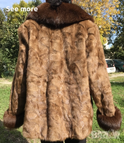 Палто норка и естествен косъм лисица L, снимка 12 - Палта, манта - 52586956
