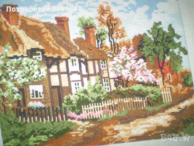 Ръчно ушит-бродиран гоблен , снимка 3 - Гоблени - 35233882