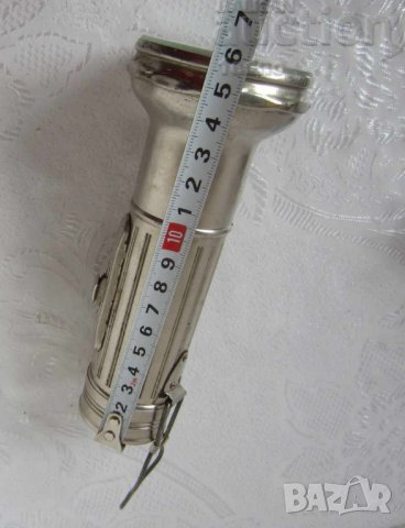 Чехословакия електрическо фенерче, фенер батерия метал -2, снимка 3 - Други ценни предмети - 28881240