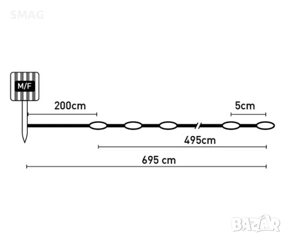 100 соларни LED светлинни тръби с програма 4.95m - многоцветни S_1232707, снимка 5 - Соларни лампи - 49928825