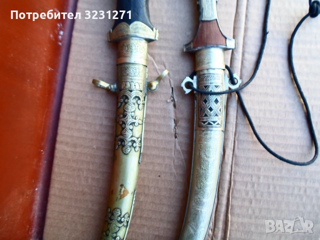 Две Стари Церемониални Ками/Ножове/Ханджари/Кумая/Джамбуя, снимка 8 - Други ценни предмети - 43489640