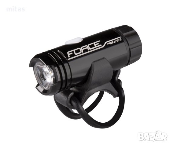 Предна LED светлина за велосипед фар PEN MINI 150LM USB, черна, снимка 1 - Аксесоари за велосипеди - 40832336