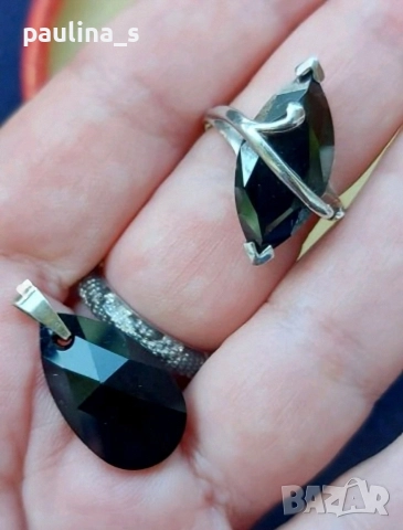 Два броя / Винтидж / сребърен комплект / проба 925 , снимка 9 - Бижутерийни комплекти - 29144219