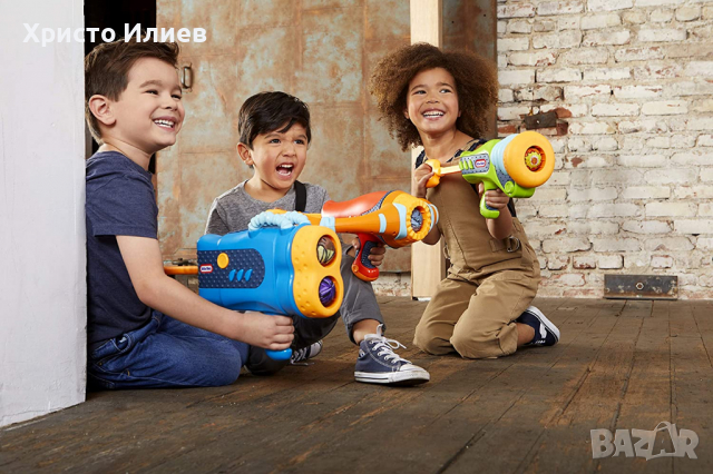 Детски Голям Пистолет Бластер с 3 Меки Изстрелващи Безопасни Топки Вън Вътре, снимка 4 - Други - 36521880