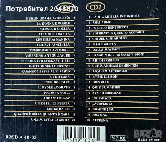 Луксозен Двоен LUCIANO PAVAROTTI Златни  40 Хита, снимка 2 - CD дискове - 44139067