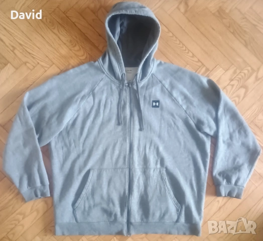 Оригинално Мъжко горнище Under Armour Rival Fleece FZ Hoodie, снимка 2 - Спортни дрехи, екипи - 53287637