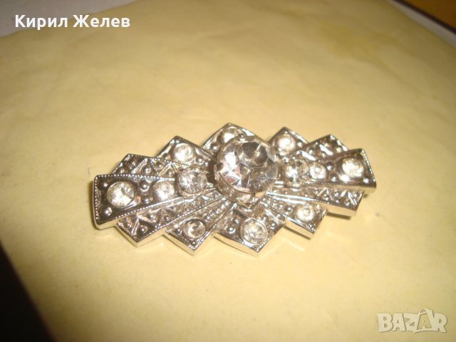 СТАРА СКЪПОЦЕННА АРТ ДЕКО БРОШКА 20362, снимка 5 - Антикварни и старинни предмети - 33362637