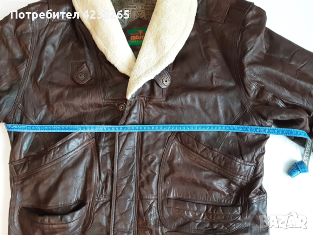 Яке "Marcos", естествена кожа, кафяво Made in Italy, снимка 5 - Якета - 52913263