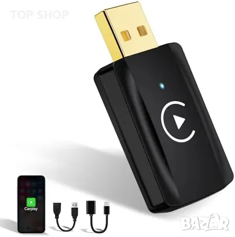 Нов Безжичен CarPlay адаптер U2A-AIR Pro за iOS 12+ за кола 2017+