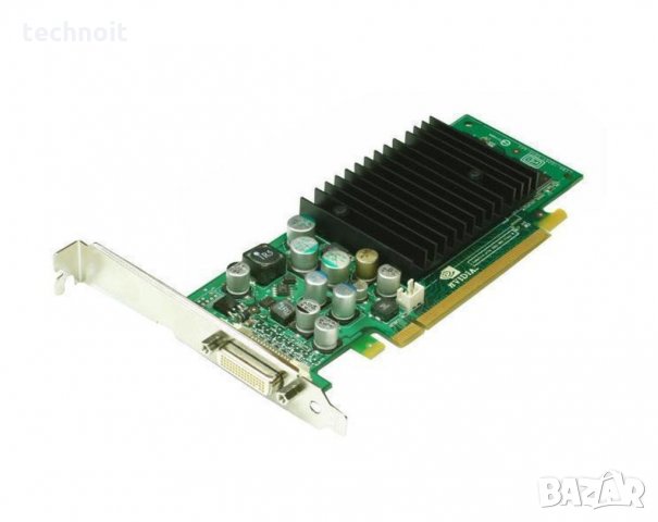 Nvidia 128MB PCI Express Video Graphics Card DMS-59Connector Mfr P/N E-G012-05-1586 DMS-59 КЪМ 2хVGA, снимка 1 - Видеокарти - 27416218