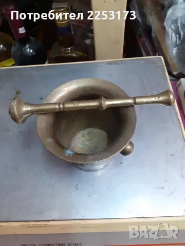 Среден аптекарски хаван с уши, снимка 2 - Декорация за дома - 41540437