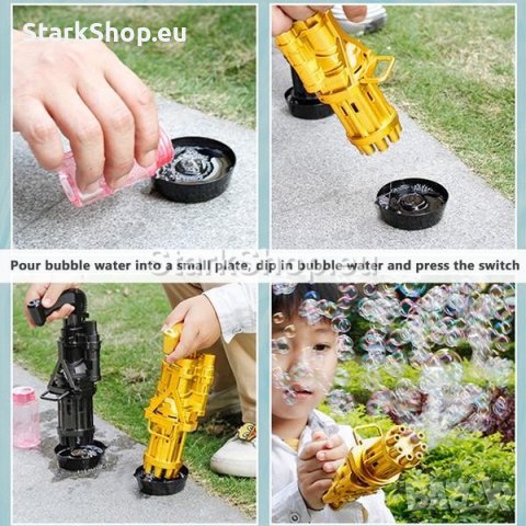 Детски пистолет за сапунени балони Bubble machine, снимка 2 - Други - 38491848