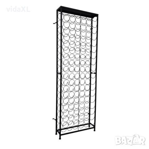 vidaXL Метална стойка за вино, за 108 бутилки（SKU:241598）