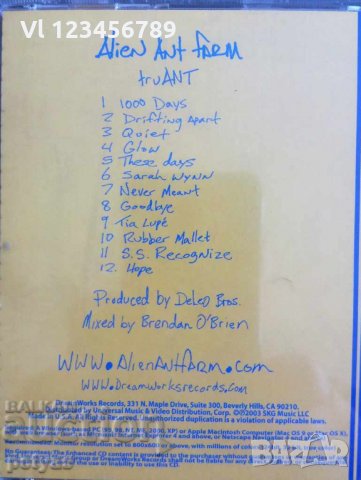 СД -Alien Ant Farm - truANT [Full Album], снимка 3 - CD дискове - 27706808
