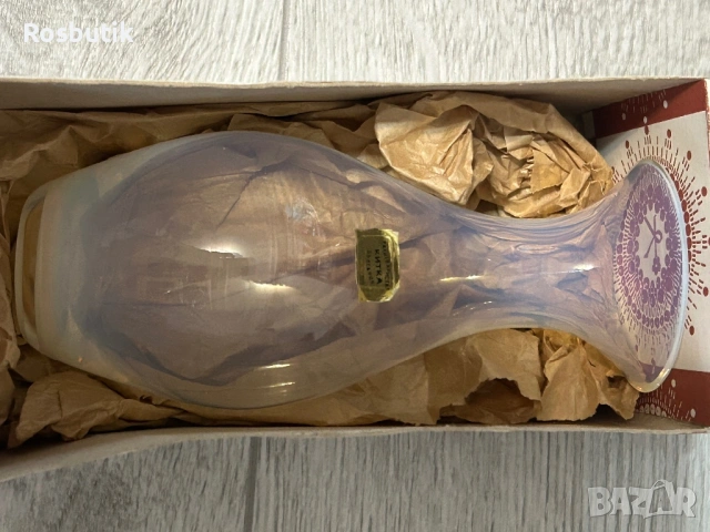 Винтидж красива кристална ваза от 1984 година в кутия  , снимка 6 - Антикварни и старинни предмети - 53429679