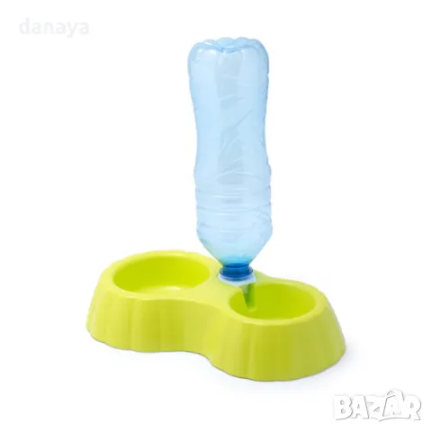 5761 Двойна купа за домашен любимец с дозатор за вода, снимка 2 - За кучета - 49343959