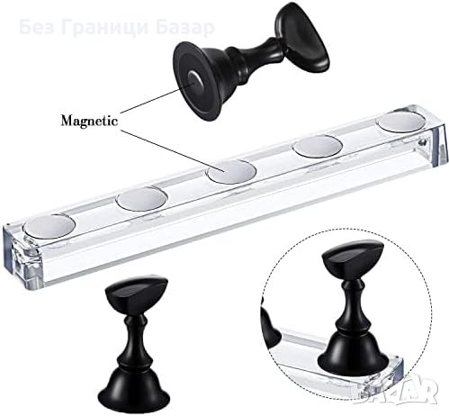 Нова Магнитна Стойка за Маникюр - Качествен Акрил, Перфектен Подарък, снимка 4 - Други - 43270926