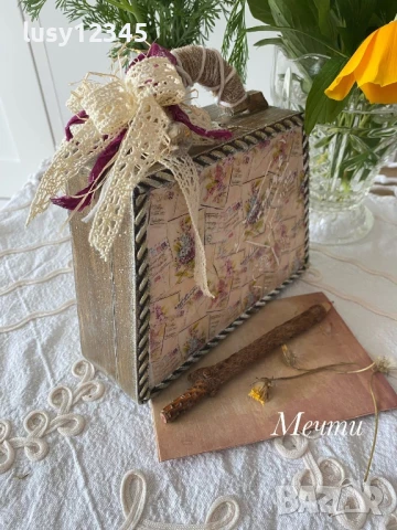 Кутия чантичка-Романтика!, снимка 3 - Декорация за дома - 50506857