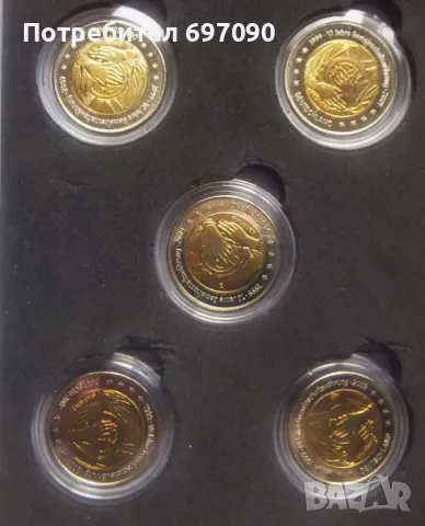Германия - 5 х 2 евро - проба, снимка 2 - Нумизматика и бонистика - 49742037