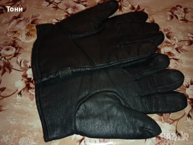 Нови Мъжки Топли Ръкавици Изцяло от Естествена Кожа Черни , снимка 15 - Ръкавици - 47843723