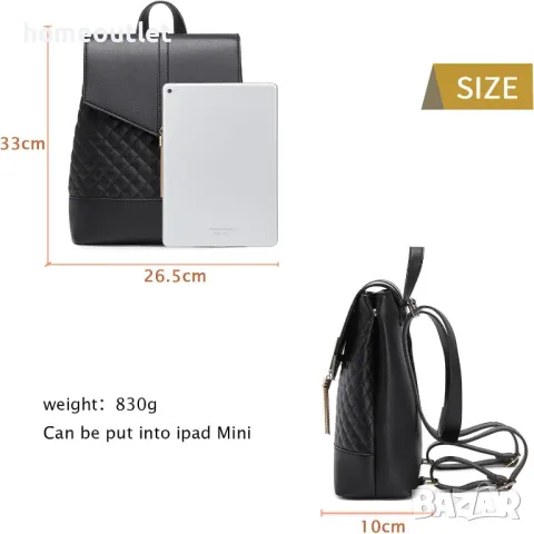 ПРОМОЦИЯ Дамска раница от изкуствена кожа в черно UNISOUL, снимка 4 - Чанти - 49300964