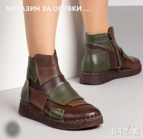 ДАМСКИ БОТИ ОТ ЕСТЕСТВЕНА КОЖА - код: Е18061, снимка 2 - Дамски боти - 52142261