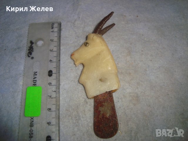 СТАРА БАКЕЛИТОВА ФИГУРКА на КОЗЕЛ РЯДКА за КОЛЕКЦИЯ 30955, снимка 2 - Колекции - 38137845