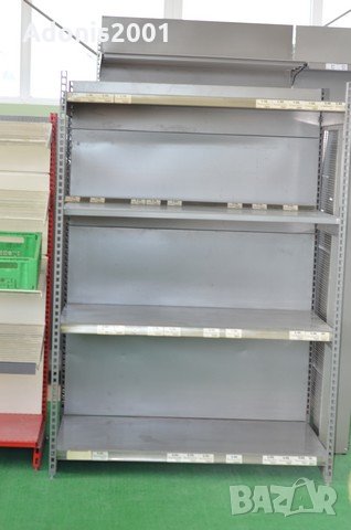 Стелажи за магазини метални - единични, модулни, тип гондоли; хладилни витрини, магазинно оборудване, снимка 15 - Стелажи и щандове - 13010750