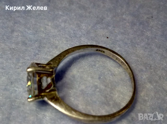 ИЗЯЩЕН Тип ГОДЕЖЕН СРЕБЪРЕН ПРЪСТЕН СРЕБРО S925 с РАЗКОШЕН БЛЕСТЯЩ ЮВЕЛИРНО ФАСЕТИРАН ФИАНИТ 50188, снимка 7 - Пръстени - 50542247