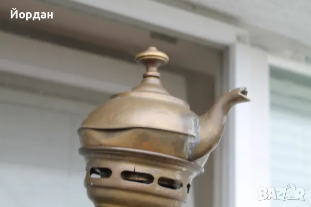 Стар месингов самовар, снимка 11 - Антикварни и старинни предмети - 49636869