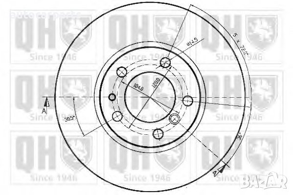 Комплект спирачни дискове за БМВ 5-та серия Е34 / BMW 5 E34, снимка 5 - Части - 43853361