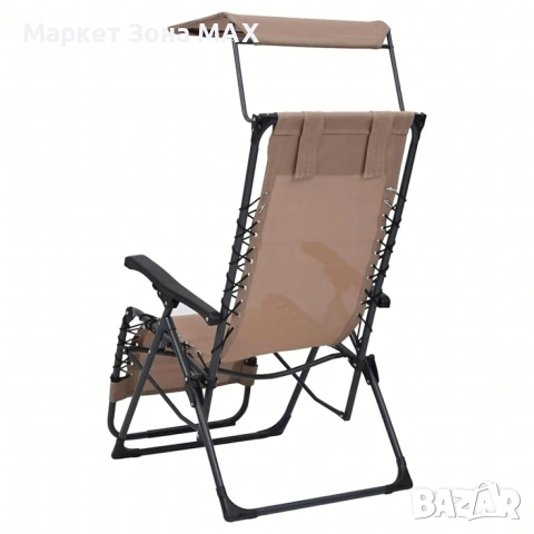 Сгъваем градински шезлонг с нулева гравитация и сенник – комфорт за пълна релаксация, снимка 9 - Други стоки за дома - 53049088