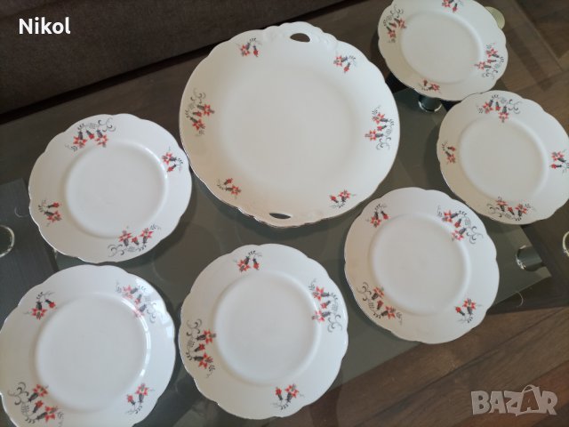 Баварски порцеланов сервиз за торта 