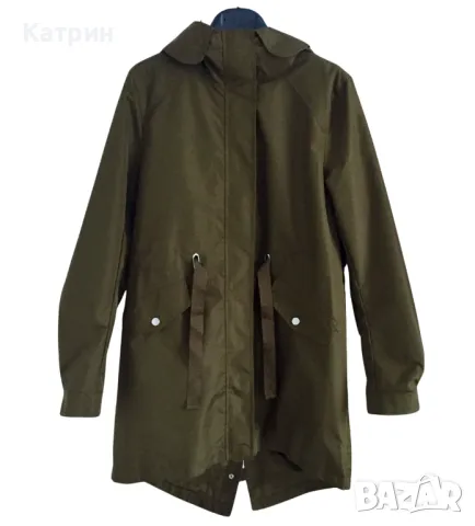 Ново Тъмно Зелено Есенно Яке Парка с Качулка, VILA, S Размер, 39 лв., снимка 1