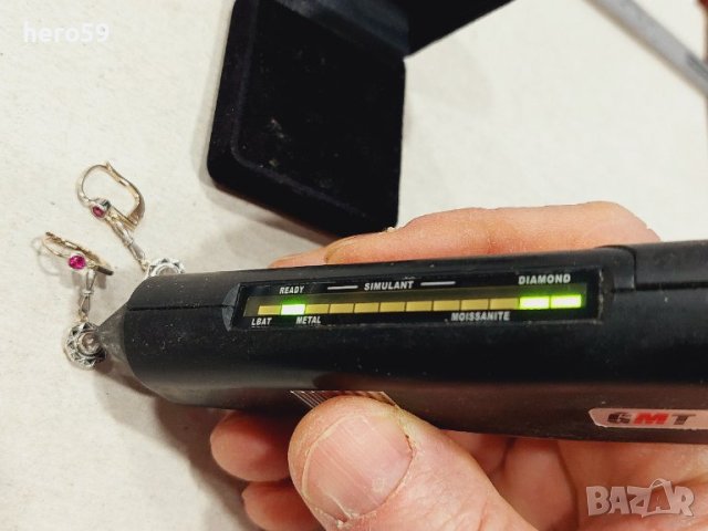 Стари златни обеци с диаманти и рубини, снимка 7 - Обеци - 43574987