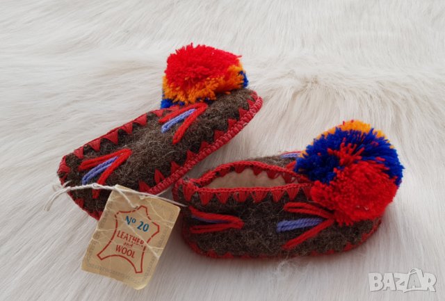  Детски пантофи от чиста вълна №19/20 - НОВИ, снимка 11 - Детски пантофи - 35026084