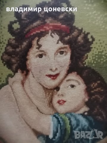 Ръчно ушит гоблен Мадам Рекамие, Стара картина, снимка 4 - Гоблени - 32504563