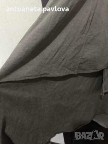 Макси рокля варен памук в сиво, снимка 5 - Рокли - 50572187