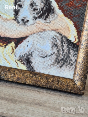 Гоблен "Момиче с куче", НОВА цена!, снимка 3 - Гоблени - 51475245