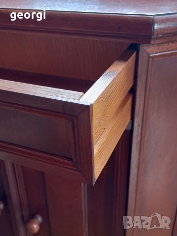 Ретро дървен шкаф масив, снимка 6 - Бюфети - 37343454