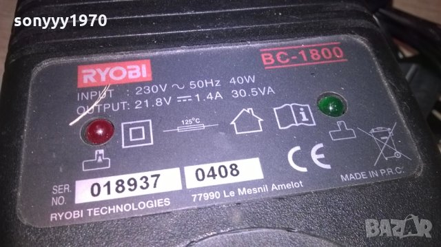 RYOBI BC-1800 battery charger-внос швеицария, снимка 4 - Винтоверти - 26497800