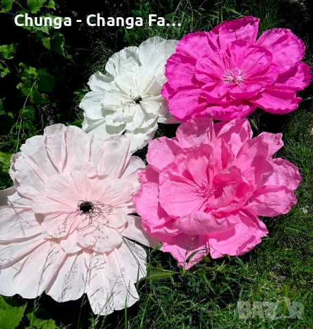  Ръчно изработени 3D цветя, снимка 6 - Декорация за дома - 50048556