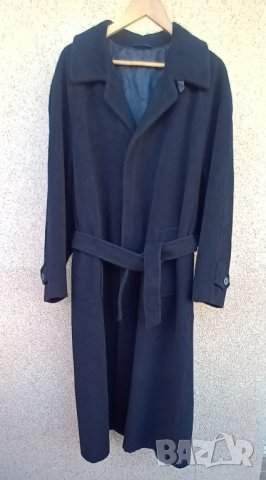 Черно дълго дамско палто с реглан ръкав и цепка отзад., снимка 4 - Палта, манта - 43516788