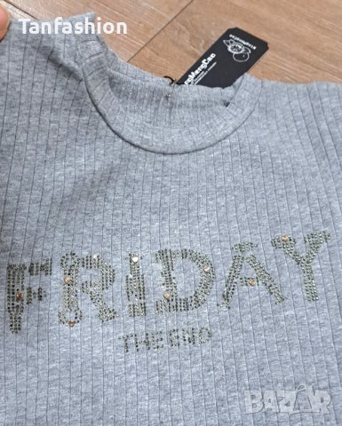 Дамска нежна блуза къс ръкав, снимка 2 - Тениски - 43170859