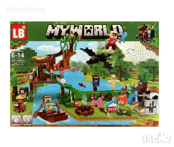 Детски Конструктор Minecraft Майнкрафт със светещи елементи , снимка 11 - Конструктори - 53450545