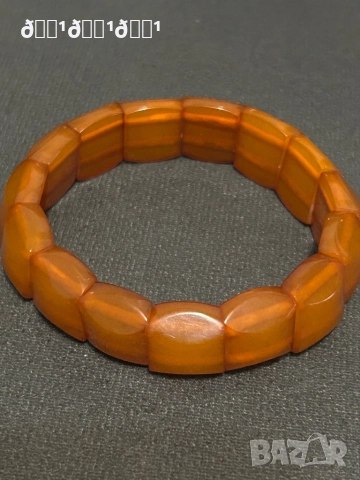 Старинна съветска гривна от кехлибар , снимка 3 - Гривни - 52815290